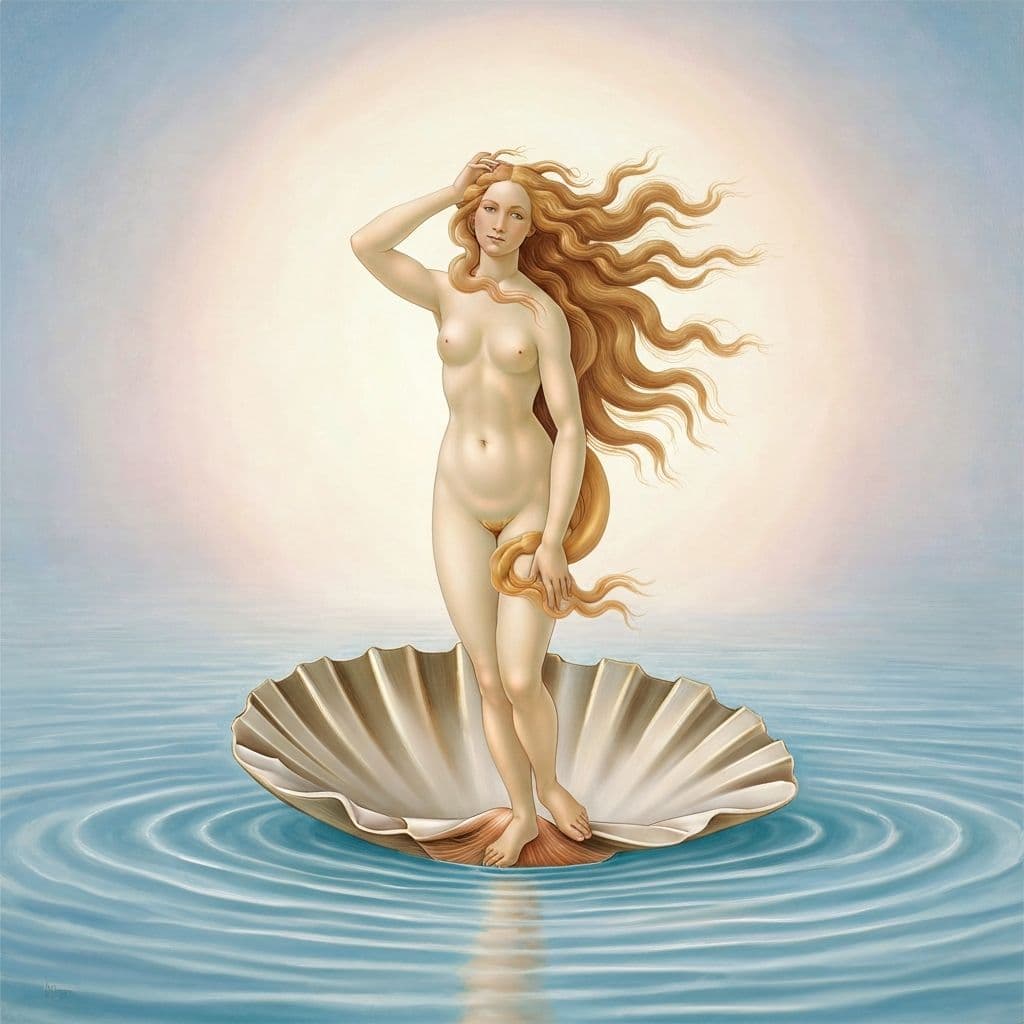 The Birth of Venus by Sandro Botticelli - art journaling prompt inspiration