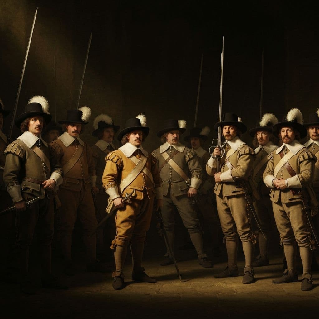 The Night Watch by Rembrandt - art journaling prompt inspiration