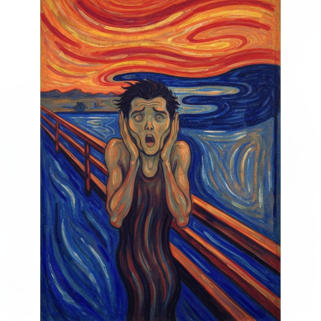 The Scream by Edvard Munch - art journaling prompt inspiration