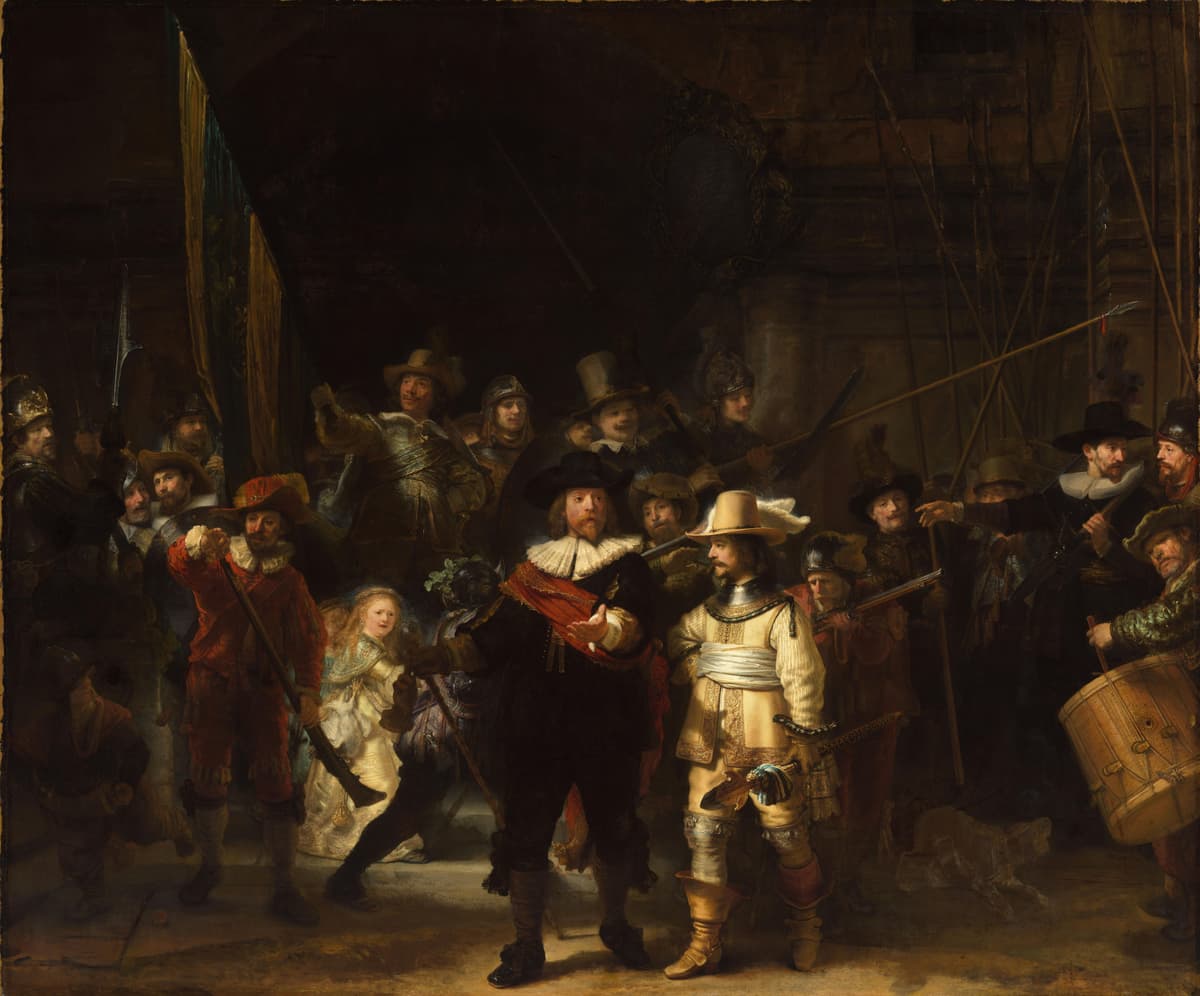 The company of Captain Frans Banninck Cocq and Lieutenant Willem van Ruytenburch, known as 'The nightwatch'