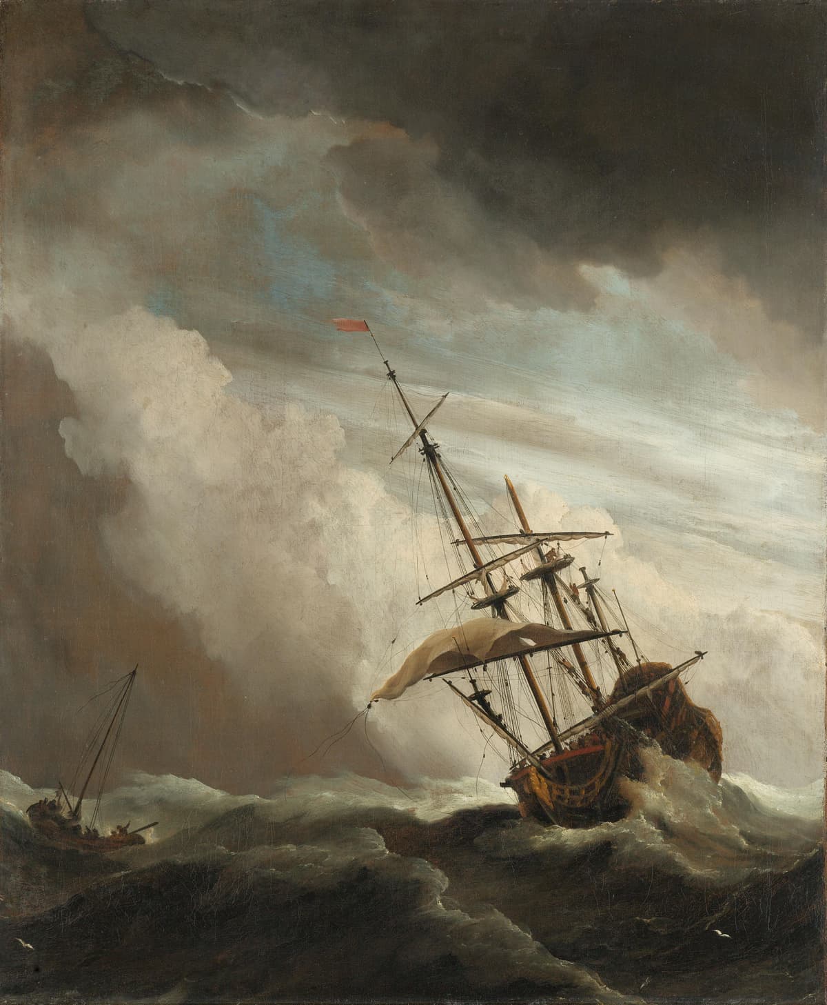 A Ship on the High Seas Caught by a Squall, Known as ‘The Gust’